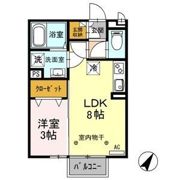 ヴィラ フォレスタ Bの間取り画像