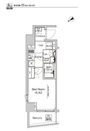 プラウドフラット門前仲町Ⅳの間取り画像