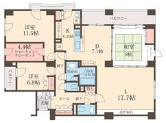 WTCディアコート目黒平町の間取り画像