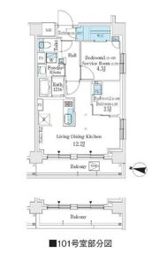 J．GRAN Court 品川西大井WESTの間取り画像