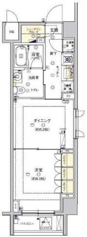 Feeth水天宮前の間取り画像