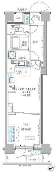 パークアクシス文京本郷の間取り画像
