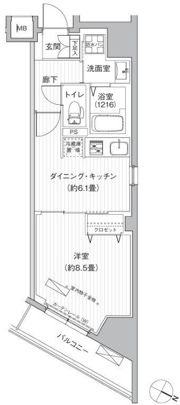 クレスト五番町の間取り画像