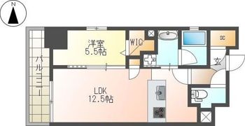 M’s Ark Hisaya-odoriの間取り画像