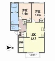 ジョイフルハイツ富木の間取り画像