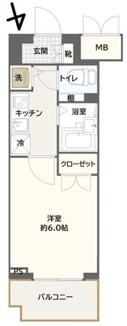 メインステージ麻布十番Ⅱの間取り画像
