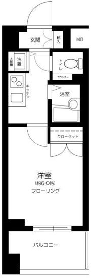 メインステージ麻布十番Ⅱの間取り画像