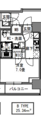 S-RESIDENCE新御徒町Eastの間取り画像