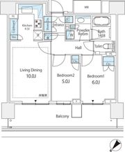 HARUMI FLAG SUN VILLAGE D棟の間取り画像