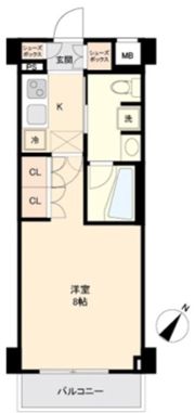 AXAS鵜の木アジールコートの間取り画像