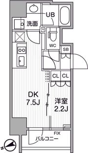 シーズンフラッツ浅草言問通りの間取り画像