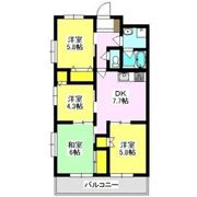 オーネストマンションの間取り画像