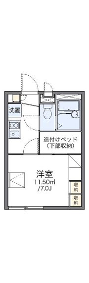 レオパレスプルメリア21の間取り画像