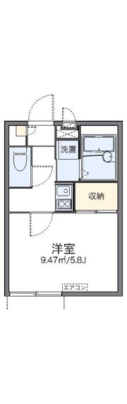 レオパレスメンターズハウスの間取り画像