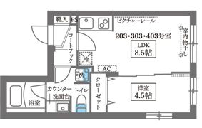 COCOCUBE大森西 東邦医大通りの間取り画像