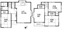 鴻巣市寺谷貸家の間取り画像