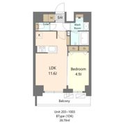 S－RESIDENCE新宿早稲田avelisの間取り画像