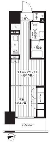 レジディア新御徒町の間取り画像