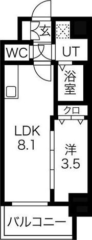 SOLメイクス新栄の間取り画像