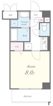クローネ住吉の間取り画像