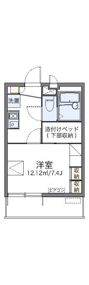 レオパレスオーテスワンの間取り画像
