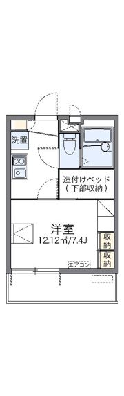 レオパレスオーテスワンの間取り画像