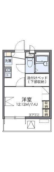 レオパレスオーテスワンの間取り画像