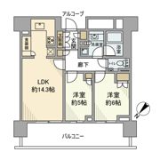 HARUMI FLAG SUN VILLAGE D棟の間取り画像