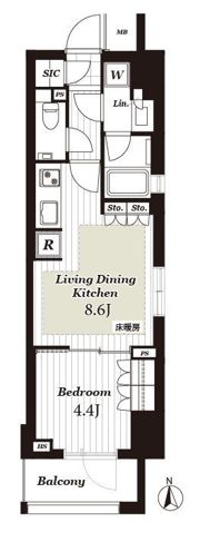 オープンレジデンシア飯田橋の間取り画像