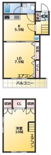 市川様方の間取り画像