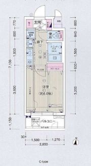 プレサンス名古屋城前の間取り画像