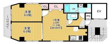 ウイングテラス御徒町の間取り画像