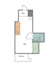 マンションメナハウスの間取り画像