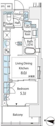 Brillia四谷三丁目の間取り画像