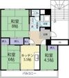 鶴山台第三住宅一五号棟の間取り画像