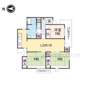 ハウスあやめ池の間取り画像
