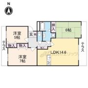 ヒルクレストあやめ池の間取り画像