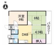 三輪マンションの間取り画像
