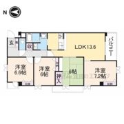 シティーコート富雄の間取り画像