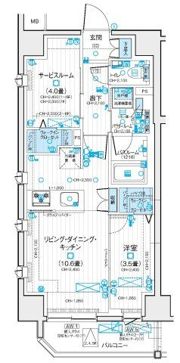 デュオステージ北千住Ⅲの間取り画像