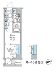 プライムブリス東中野駅前の間取り画像