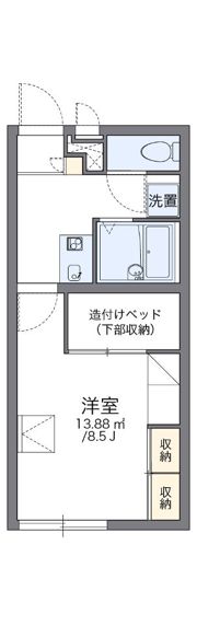レオパレスミナレット寺町の間取り画像