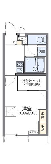 レオパレス桜坂の間取り画像
