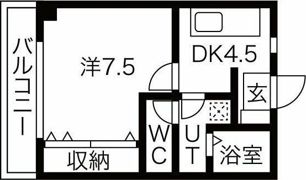 シャトレ水筒先(北條ビル)の間取り画像