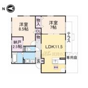 リビングタウン学研都市F棟の間取り画像