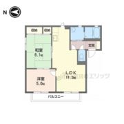 カーサ九条の間取り画像