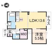 ラフィーネ三室参番館Aの間取り画像