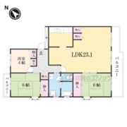 平城左京団地04号棟の間取り画像