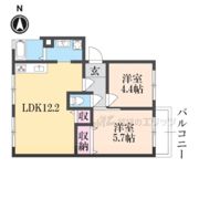 パティオふじABの間取り画像