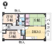 ジュネス東生駒の間取り画像